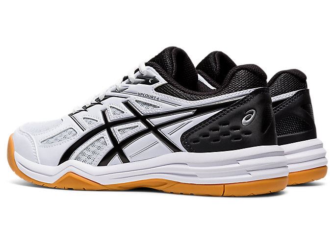 White / Black Asics UPCOURT 4 GS Kids' Sneakers | OPOR7437