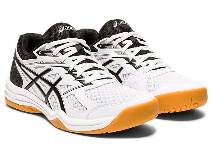 White / Black Asics UPCOURT 4 Women's Volleyball Shoes | NTRJ4641