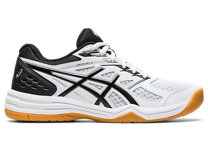 White / Black Asics UPCOURT 4 Women's Volleyball Shoes | NTRJ4641