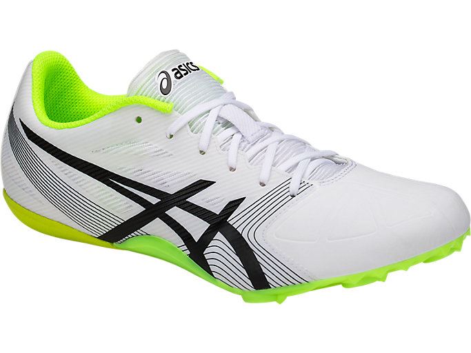 White / Black / Yellow Asics HyperSprint 6 Men's Track Shoes | DQES5575