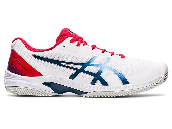 White / Blue Asics COURT SPEED FF CLAY Men\'s Tennis Shoes | JVQK4772