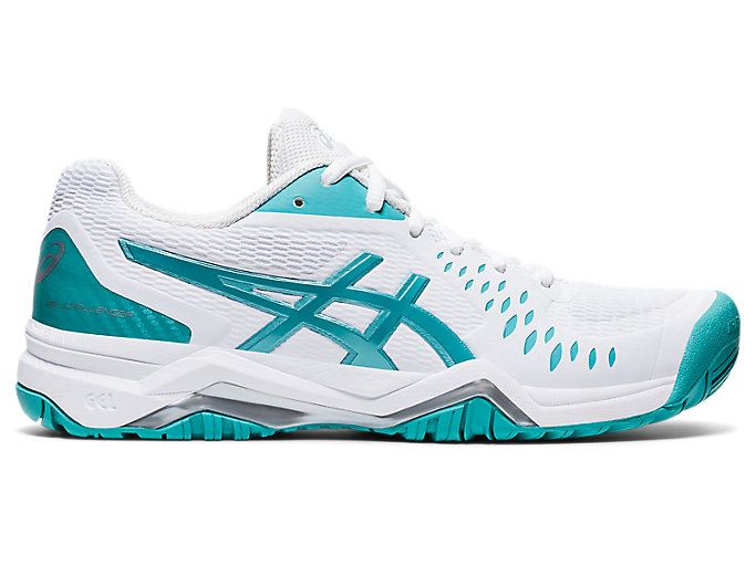 White / Blue Asics GEL-Challenger 12 Women's Tennis Shoes | XTTR4632