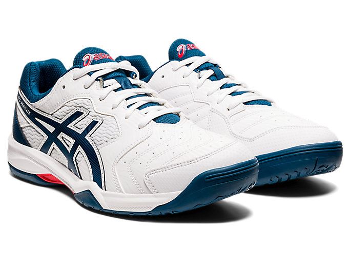 White / Blue Asics GEL-DEDICATE 6 Men's Tennis Shoes | LMAN9308