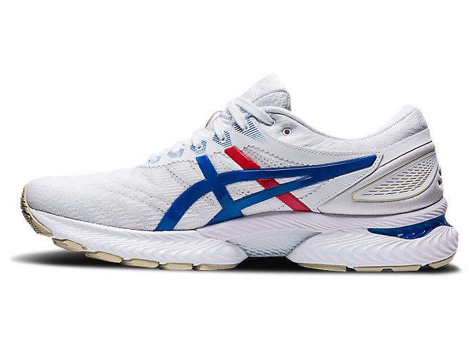 White / Blue Asics GEL-Nimbus 22 Retro Tokyo Men's Running Shoes | TLPB0002