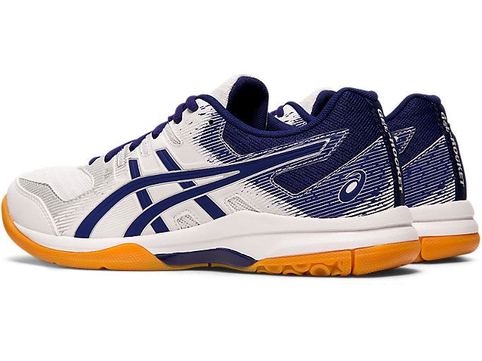 White / Blue Asics GEL-ROCKET 9 Women's Volleyball Shoes | YTLP2220