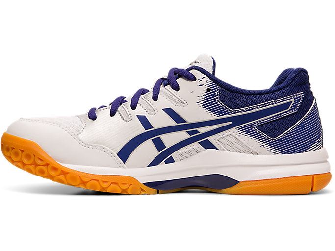 White / Blue Asics GEL-ROCKET 9 Women's Volleyball Shoes | YTLP2220