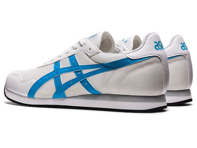 White / Blue Asics TIGER RUNNER Men's Sneakers | MWZR2097