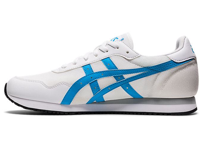 White / Blue Asics TIGER RUNNER Men's Sneakers | MWZR2097