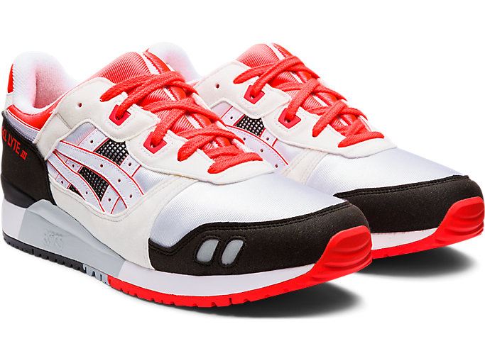 White / Coral Asics GEL-Lyte III Men's Sneakers | PONE2628