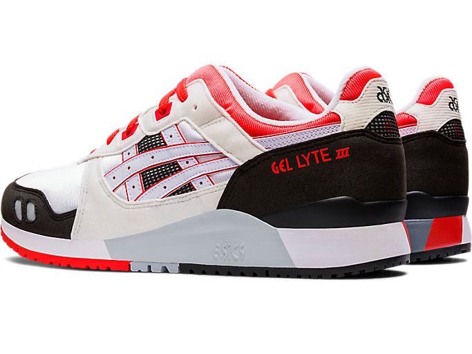 White / Coral Asics GEL-Lyte III Women's Sneakers | NGFY1828