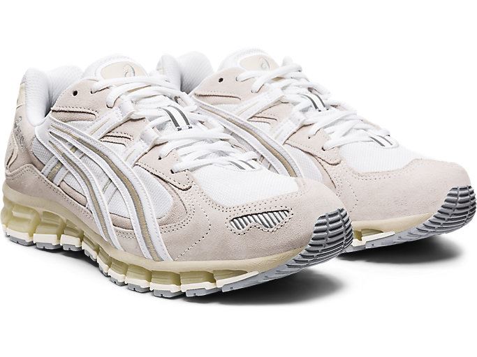 White / Cream Asics GEL-KAYANO 5 360 Men's Sneakers | DDJK4279