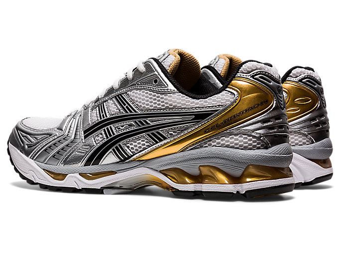 White / Gold Asics GEL-KAYANO 14 Men's Sneakers | GNMI1144