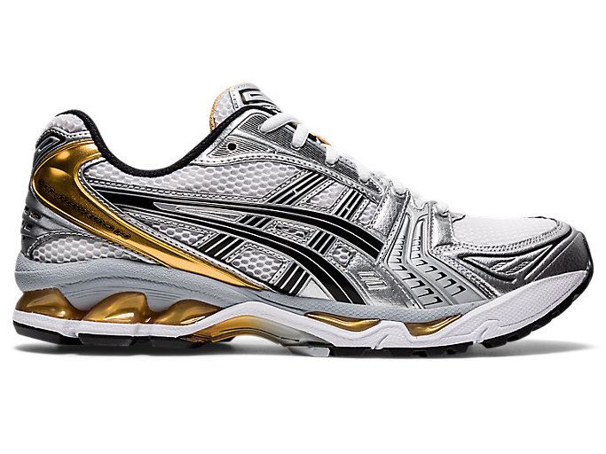 White / Gold Asics GEL-KAYANO 14 Men's Sneakers | GNMI1144