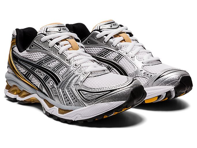 White / Gold Asics GEL-KAYANO 14 Men's Sneakers | XLHY7381