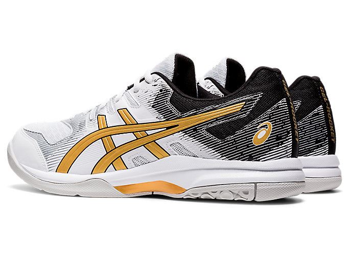 White / Gold Asics GEL-ROCKET 9 Men's Volleyball Shoes | EJMH4526