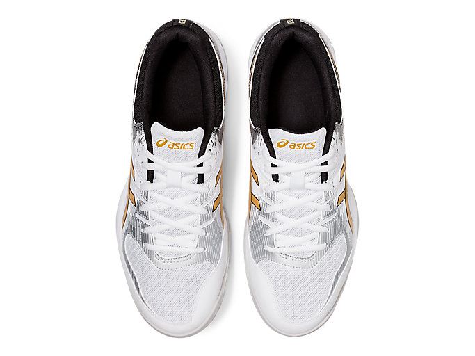 White / Gold Asics GEL-ROCKET 9 Men's Volleyball Shoes | EJMH4526