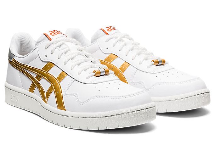 White / Gold Asics JAPAN S Men's Sneakers | FPBC4178