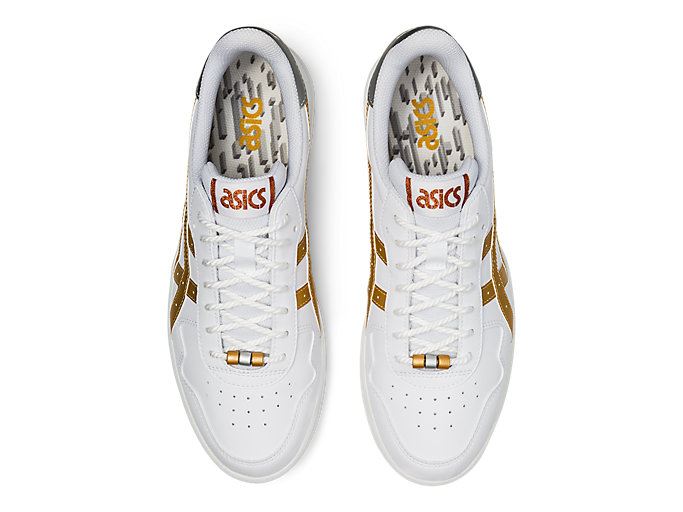 White / Gold Asics JAPAN S Men's Sneakers | FPBC4178