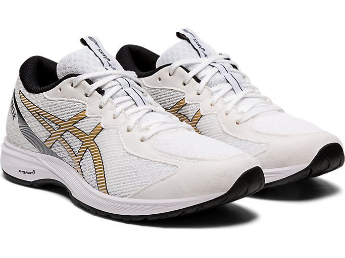 White / Gold Asics LYTERACER 2 Women's Running Shoes | YYRB6266