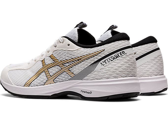 White / Gold Asics LYTERACER 2 Women's Running Shoes | YYRB6266