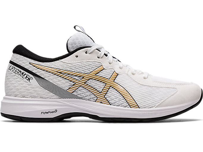 White / Gold Asics LYTERACER 2 Women's Running Shoes | YYRB6266