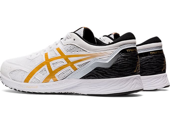 White / Gold Asics TARTHEREDGE Men's Running Shoes | VBMM3363