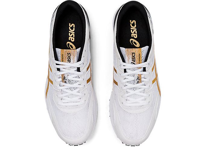 White / Gold Asics TARTHEREDGE Men's Running Shoes | VBMM3363