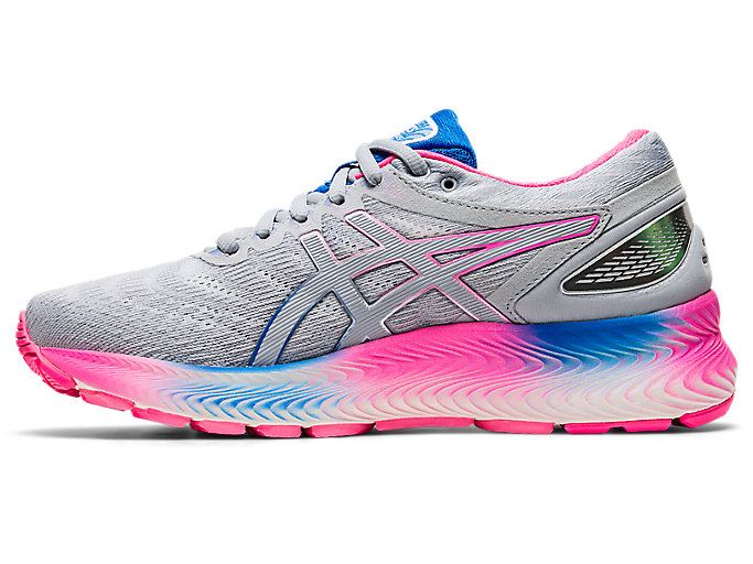 White / Grey Asics GEL-NIMBUS LITE Women's Running Shoes | PBZH3315