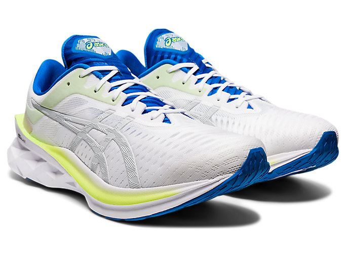 White / Grey Asics NOVABLAST Men's Running Shoes | VTWM1353