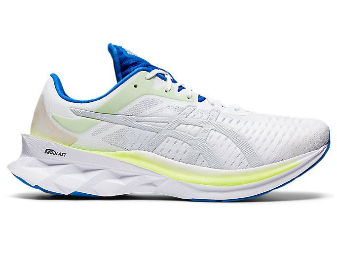 White / Grey Asics NOVABLAST Men's Running Shoes | VTWM1353