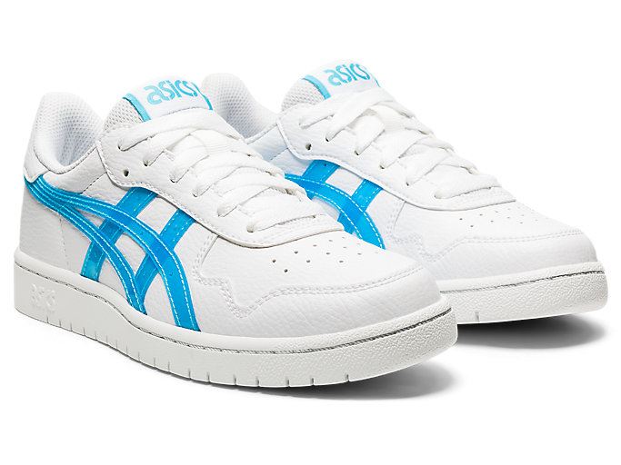 White / Light Turquoise Asics JAPAN S GS Kids' Sneakers | DVNH2906