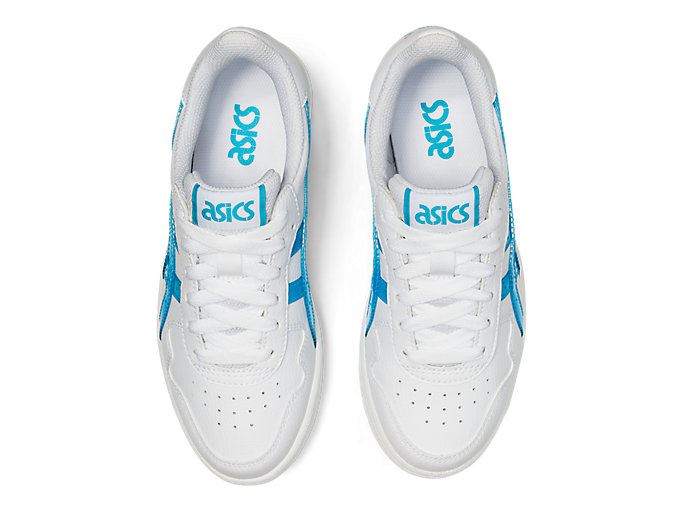 White / Light Turquoise Asics JAPAN S GS Kids' Sneakers | DVNH2906