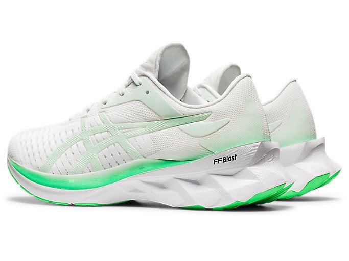 White / Mint Asics NOVABLAST Women's Running Shoes | BKYF4080