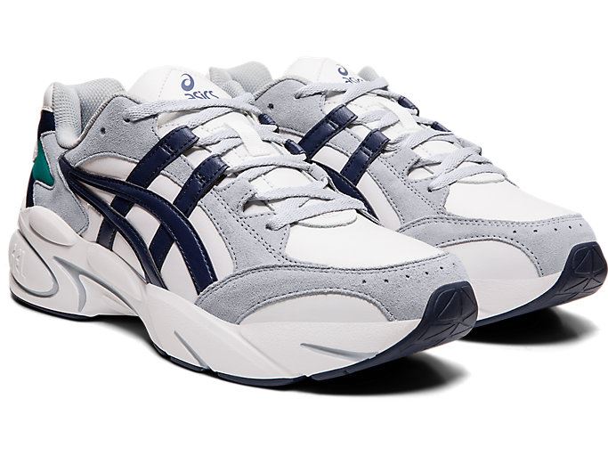 White / Navy Asics GEL-BND Men's Sneakers | UKHI9563