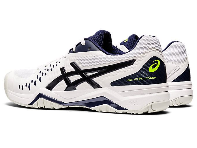 White / Navy Asics GEL-Challenger 12 Men's Tennis Shoes | RHYT1492