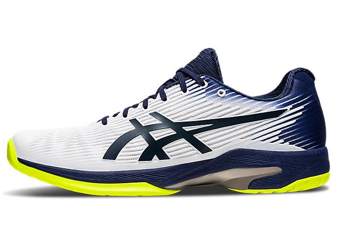 White / Navy Asics SOLUTION SPEED FF Men's Tennis Shoes | XKWH4102