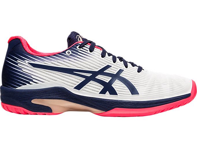 White / Navy Asics SOLUTION SPEED FF Women's Tennis Shoes | XZRW1020