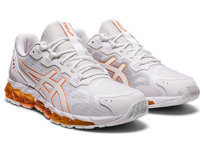 White / Orange Asics GEL-QUANTUM 360 6 Women's Sneakers | YDQZ7022