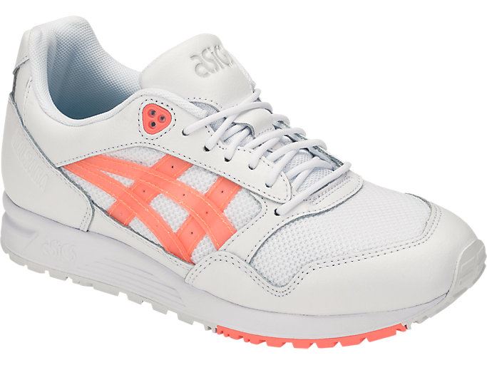 White / Orange Coral Asics GEL-Saga Women's Sneakers | NTKM6894