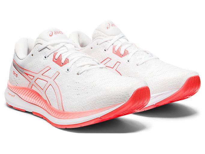 White / Orange Red Asics EvoRide TOKYO Women's Running Shoes | XEDS8211