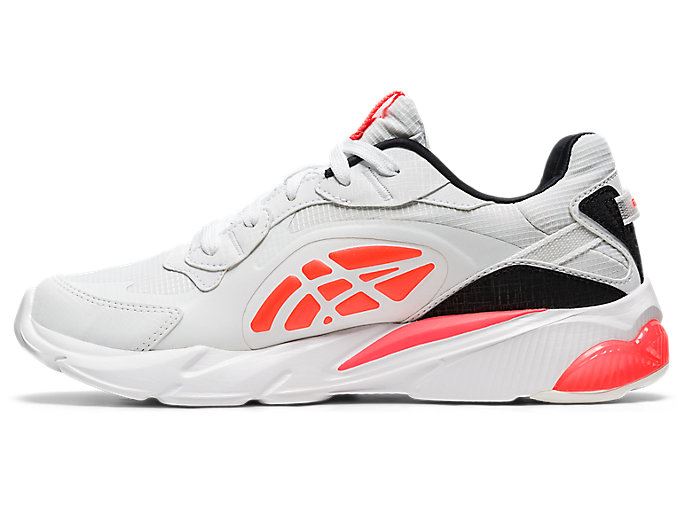 White / Orange Red Asics GEL-MIQRUM Women's Sneakers | ZIEK6212