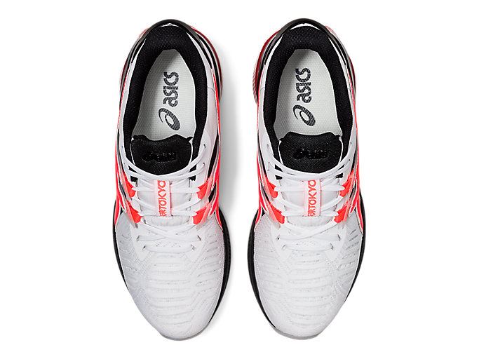 White / Orange Red Asics GEL-QUANTUM INFINITY JIN Women's Sneakers | SBNO0319