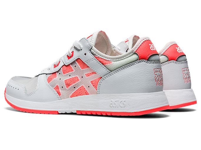 White / Orange Red Asics LYTE CLASSIC Women's Sneakers | AMYK4504