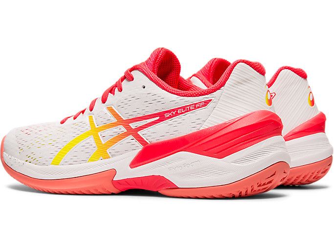 White / Pink Asics SKY ELITE FF Women's Volleyball Shoes | EWNG6306