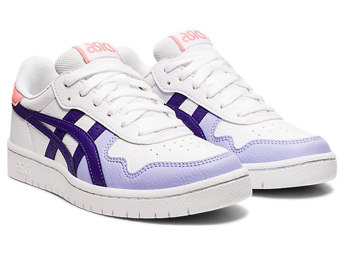 White / Purple Asics JAPAN S GS Kids' Sneakers | FEBO8823