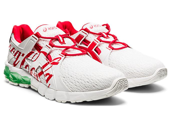 White / Red Asics COCA-COLA x GEL-QUANTUM 90 TYO Women's Sneakers | FMPQ0688