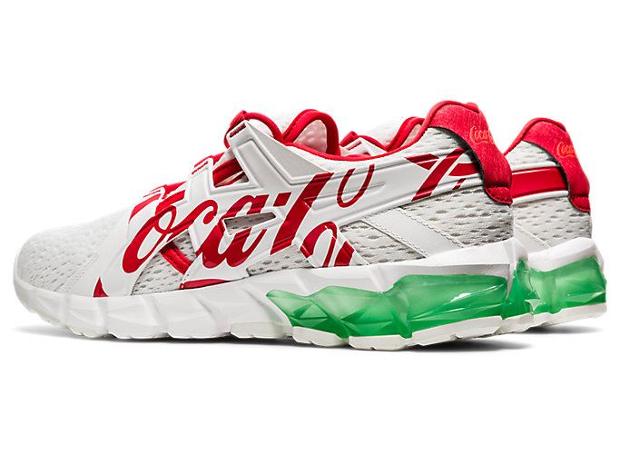 White / Red Asics COCA-COLA x GEL-QUANTUM 90 TYO Women's Sneakers | FMPQ0688