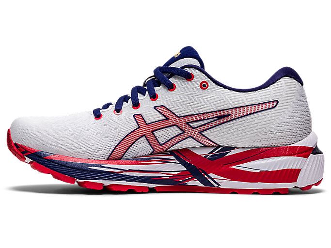 White / Red Asics GEL-CUMULUS 22 Women's Running Shoes | SPJT6699