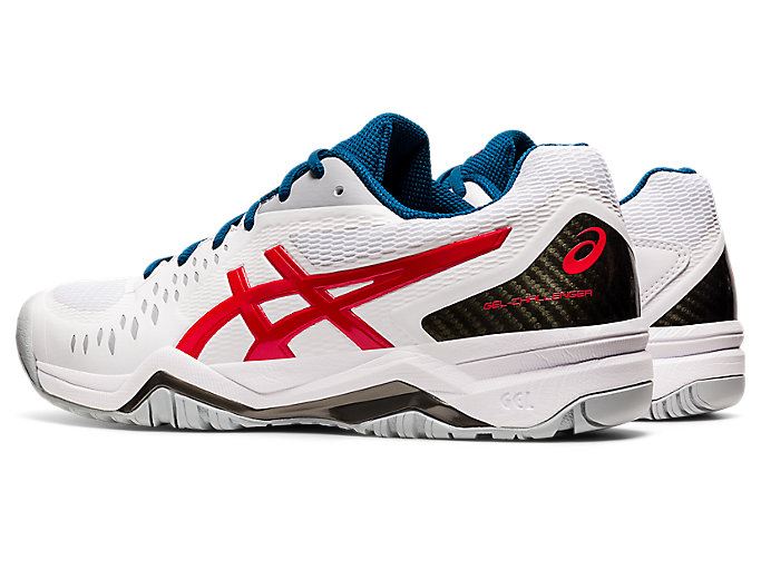 White / Red Asics GEL-Challenger 12 Men's Tennis Shoes | ARNR7373