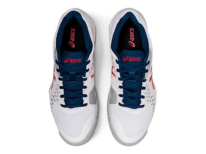 White / Red Asics GEL-Challenger 12 Men's Tennis Shoes | ARNR7373